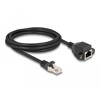 Przedłużacz S/FTP RJ50 10-pinowy męski-żeński 2m czarny Delock 80194