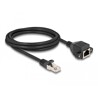 Przedłużacz S/FTP RJ50 10-pinowy męski-żeński 2m czarny Delock 80194