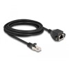 Przedłużacz S/FTP RJ50 10-pinowy męski-żeński 3m czarny Delock 80195