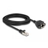 Przedłużacz S/FTP RJ50 10-pinowy męski-żeński 3m czarny Delock 80195
