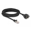 Przedłużacz S/FTP RJ50 10-pinowy męski-żeński 5m czarny Delock 80196