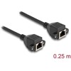 Przedłużacz S/FTP RJ50 10-pinowy żeński-żeński 0,25m czarny Delock 80197
