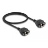 Przedłużacz S/FTP RJ50 10-pinowy żeński-żeński 0,5m czarny Delock 80198