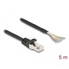 Kabel S/FTP RJ50 10-pinowy męski-otwarte końcówki 5m czarny Delock 80208