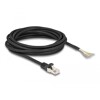Kabel S/FTP RJ50 10-pinowy męski-otwarte końcówki 5m czarny Delock 80208