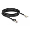 Kabel S/FTP RJ50 10-pinowy męski-otwarte końcówki 5m czarny Delock 80208