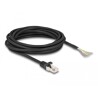 Kabel S/FTP RJ50 10-pinowy męski-otwarte końcówki 5m czarny Delock 80208