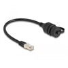 Kabel RJ50 10-pinowy męski-żeński do zabudowy z zaślepką IP67 20 cm czarny Delock 87893