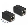 Adapter RJ50 10-pinowy żeński-żeński czarny Delock 87991