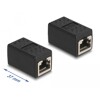 Adapter RJ50 10-pinowy żeński-żeński czarny Delock 87991