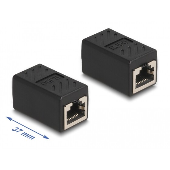 Adapter RJ50 10-pinowy żeński-żeński czarny Delock 87991