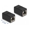 Adapter RJ50 10-pinowy żeński-żeński czarny Delock 87991