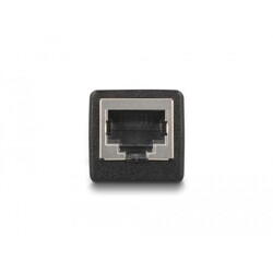 Adapter RJ50 10-pinowy żeński-żeński czarny Delock 87991 Adapter RJ50 10-pinowy żeński-żeński czarny Delock 87991