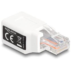Adapter RJ50 10-pinowy męski-żeński biały Delock 88002