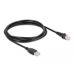 Kabel skanera kodów RJ50 10-pinowy-USB 2.0 Typu-A 1,5m Delock 90598