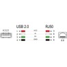 Kabel skanera kodów RJ50 10-pinowy-USB 2.0 Typ-A 1,5m Delock 90598