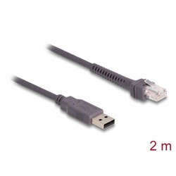 Kabel skanera kodów RJ50 10-pinowy-USB 2.0 Typu-A 2m Delock 90599