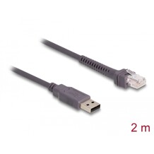 Kabel skanera kodów RJ50 10-pinowy-USB 2.0 Typu-A 2m Delock 90599