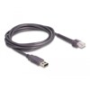 Kabel skanera kodów RJ50 10-pinowy-USB 2.0 Typu-A 2m Delock 90599