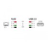 Kabel skanera kodów RJ50 10-pinowy-USB 2.0 Typu-A 2m Delock 90599