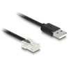 Kabel spiralny do skanera kodów RJ50 6-pinowy-USB 2.0 Typ-A 2m Delock 90601