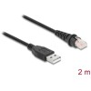 Kabel do skanera kodów RJ50 6-pinowy-USB 2.0 Typu-A 2m Delock 90611