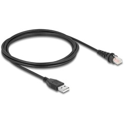 Kabel do skanera kodów RJ50 6-pinowy-USB 2.0 Typu-A 2m Delock 90611 Kabel do skanera kodów RJ50 6-pinowy-USB 2.0 Typu-A 2m Delock 90611
