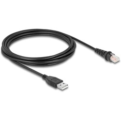 Kabel do skanera kodów RJ50 6-pinowy-USB 2.0 Typu-A 3m Delock 90612 Kabel do skanera kodów RJ50 6-pinowy-USB 2.0 Typu-A 3m Delock 90612