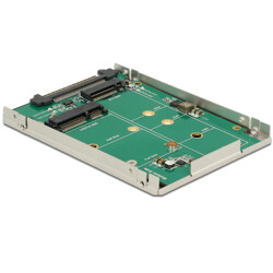 Konwerter 2.5" SATA Express / U.2 - 1x M.2 / 1x mSATA z obudową 9,5 mm Delock 62786 Konwerter 2.5" SATA Express / U.2 - 1x M.2 / 1x mSATA z obudową 9,5 mm Delock 62786