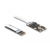 Konwerter M.2 B+M męski - 1x Mini PCIe Slot połówkowy / pełny z elastycznym kablem Delock 64221