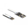 Konwerter M.2 B+M męski - 1x Mini PCIe Slot połówkowy / pełny z elastycznym kablem Delock 64221