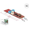 Konwerter M.2 B+M męski - 1x 6-pinowa listwa USB 5 Gbps Delock 62842