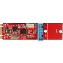 Konwerter M.2 B+M męski - 1x 6-pinowa listwa USB 5 Gbps Delock 62842 Konwerter M.2 B+M męski - 1x 6-pinowa listwa USB 5 Gbps Delock 62842