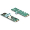 Konwerter M.2 B+M męski - 2x gniazdo USB Typ-A żeńskie 5 Gbps z kablem 50 cm Delock 61065