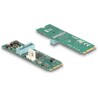 Konwerter M.2 B+M męski - 2x gniazdo USB Typ-A żeńskie 5 Gbps z kablem 50 cm Delock 61065