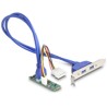 Konwerter M.2 B+M męski - 2x gniazdo USB Typ-A żeńskie 5 Gbps z kablem 50 cm Delock 61065