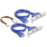 Konwerter M.2 B+M męski - 4x gniazdo USB Typ-A żeńskie 5 Gbps z kablem 50 cm Delock 61066