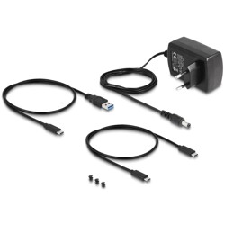 Konwerter USB Typ-C - 1x SSD M.2 NVMe lub 1x SATA SSD / HDD Delock 64253 Konwerter USB Typ-C - 1x SSD M.2 NVMe lub 1x SATA SSD / HDD Delock 64253