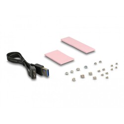 Konwerter 2.5" USB 10 Gbps Micro-B żeński - M.2 / mSATA z obudową Delock 62731 Konwerter 2.5" USB 10 Gbps Micro-B żeński - M.2 / mSATA z obudową Delock 62731