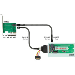 Konwerter U.2 SFF-8639 / SFF-8643 NVMe - 1x M.2 z wpustem M Delock 62945 Konwerter U.2 SFF-8639 / SFF-8643 NVMe - 1x M.2 z wpustem M Delock 62945