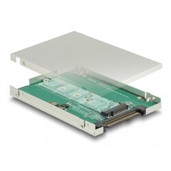 Konwerter 2.5" U.2 SFF-8639 - M.2 NVMe z wpustem M Delock 62710 Konwerter 2.5" U.2 SFF-8639 - M.2 NVMe z wpustem M Delock 62710