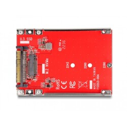 Konwerter 2.5" U.3 SFF-8639 - M.2 NVMe z wpustem M, wysokość 7 mm Delock 64228 Konwerter 2.5" U.3 SFF-8639 - M.2 NVMe z wpustem M, wysokość 7 mm Delock 64228