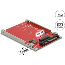 Konwerter 2.5" U.2 SFF-8639 - M.2 NVMe z wpustem M, wysokość 7 mm Delock 62725