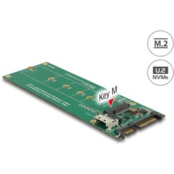 Konwerter U.2 SFF-8654 lub SATA - 1x M.2 z wpustem M Delock 63953