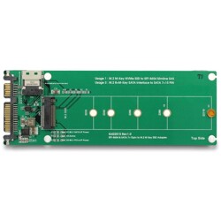 Konwerter U.2 SFF-8654 lub SATA - 1x M.2 z wpustem M Delock 63953 Konwerter U.2 SFF-8654 lub SATA - 1x M.2 z wpustem M Delock 63953