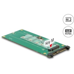 Konwerter U.2 SFF-8639 NVMe - 1x M.2 z wpustem M Delock 62865
