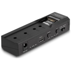 Konwerter USB Typ-C - 1x SSD M.2 NVMe + 1x SATA SSD / HDD z funkcją klonowania Delock 64252 Konwerter USB Typ-C - 1x SSD M.2 NVMe + 1x SATA SSD / HDD z funkcją klonowania Delock 64252