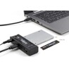 Konwerter USB Typ-C - 1x SSD M.2 NVMe + 1x SATA SSD / HDD z funkcją klonowania Delock 64252