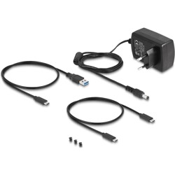 Konwerter USB Typ-C - 1x SSD M.2 NVMe + 1x SATA SSD / HDD z funkcją klonowania Delock 64252 Konwerter USB Typ-C - 1x SSD M.2 NVMe + 1x SATA SSD / HDD z funkcją klonowania Delock 64252