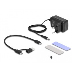 Konwerter USB Typ-C - 1x SSD M.2 NVMe + 1x SATA SSD / HDD z funkcją klonowania Delock 64190 Konwerter USB Typ-C - 1x SSD M.2 NVMe + 1x SATA SSD / HDD z funkcją klonowania Delock 64190